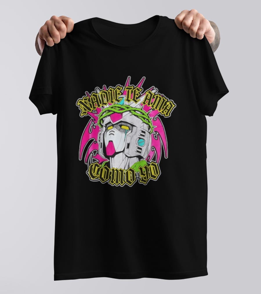 Nadie Te Ama Como Yo Gundam Robot Crown Of Thorns Anime T-Shirt