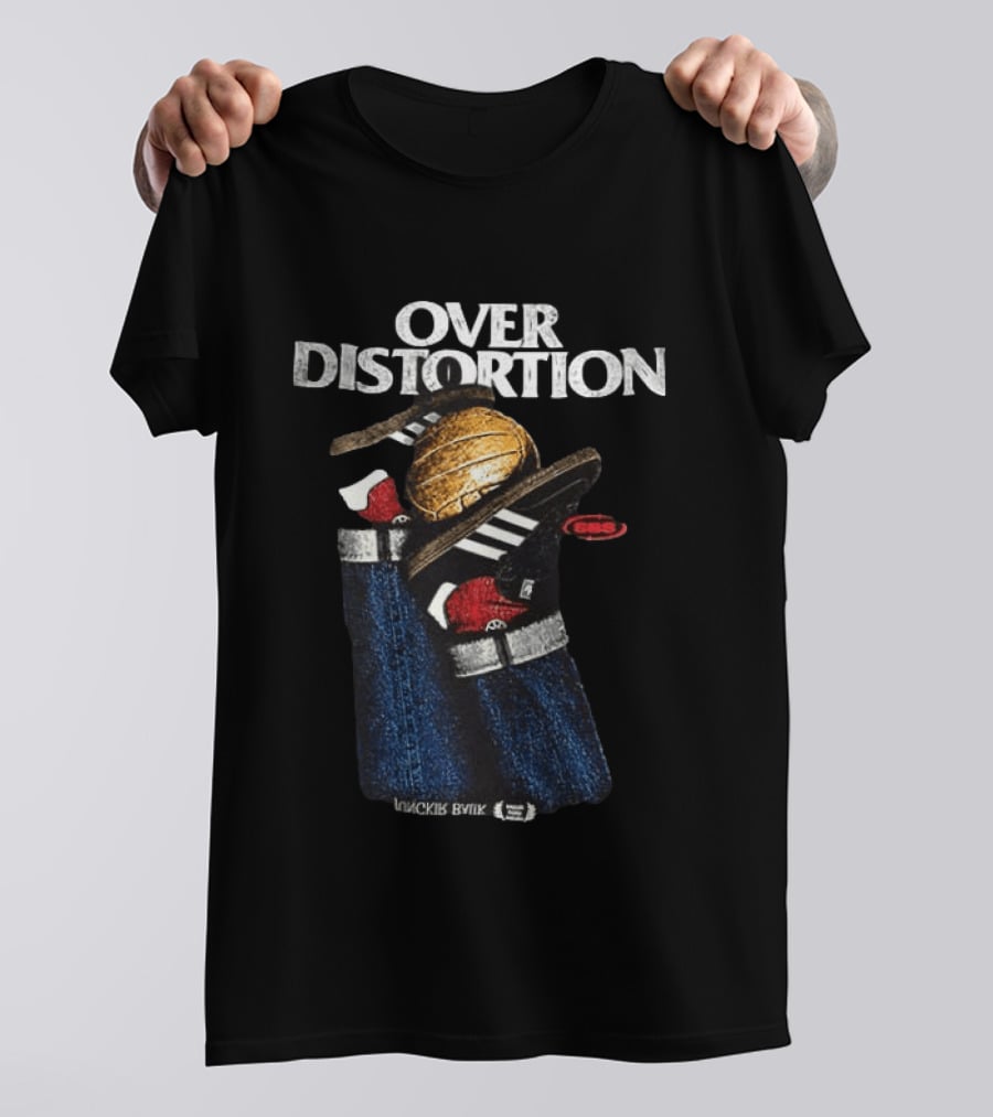 Over Distortion Jovckis Byiyk Masa Jungkir Balik Kisah Kita T-Shirt