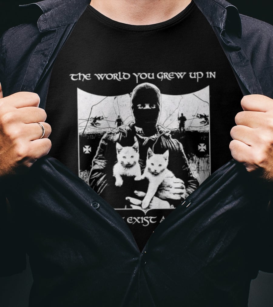 The World You Grew Up In Doesn't Exist Anymore Cats Image T-Shirt