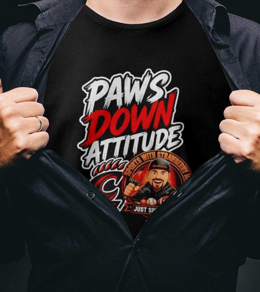 Paws Down Attitude Sports With Strawberry Ice Just Sports Baby T-Shirt