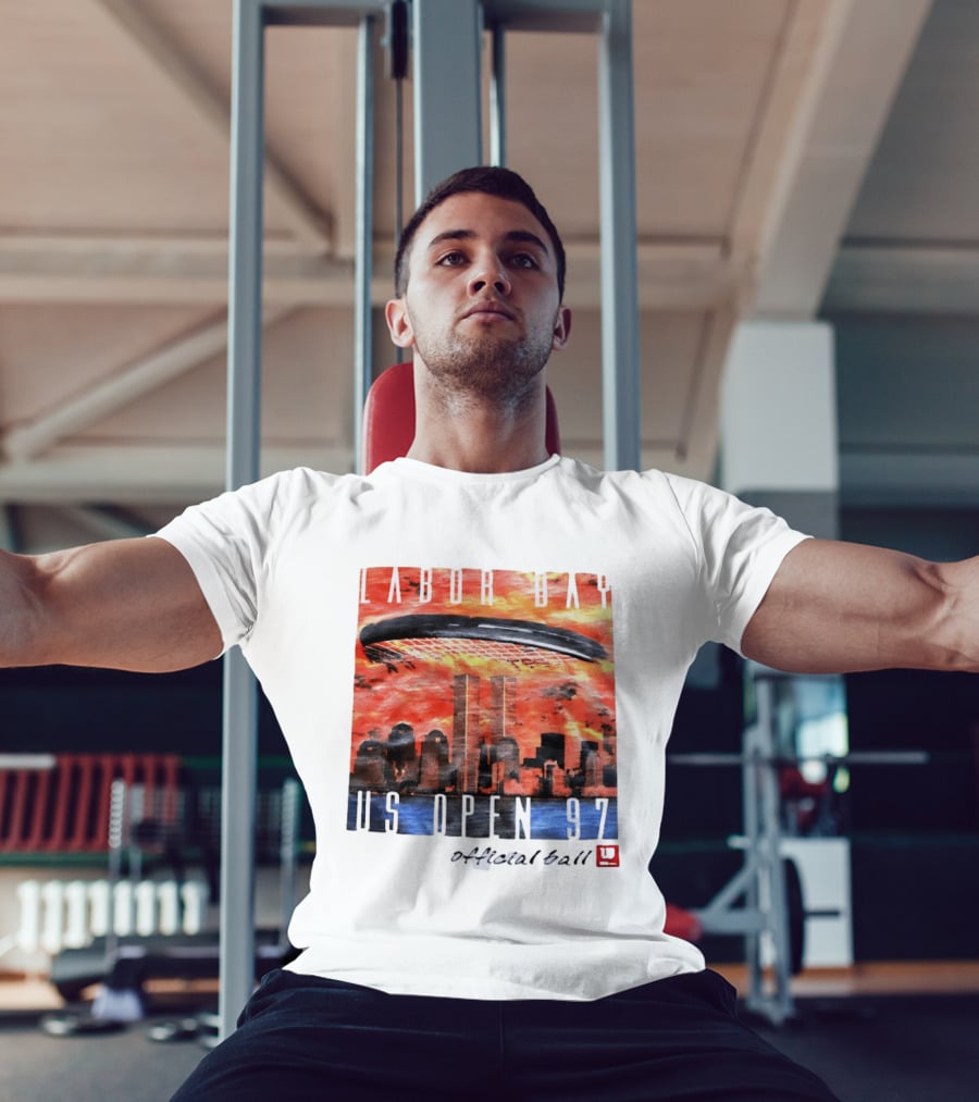 Labor Day US Open 97 Wilson Official Ball Twin Towers Skyline T-Shirt