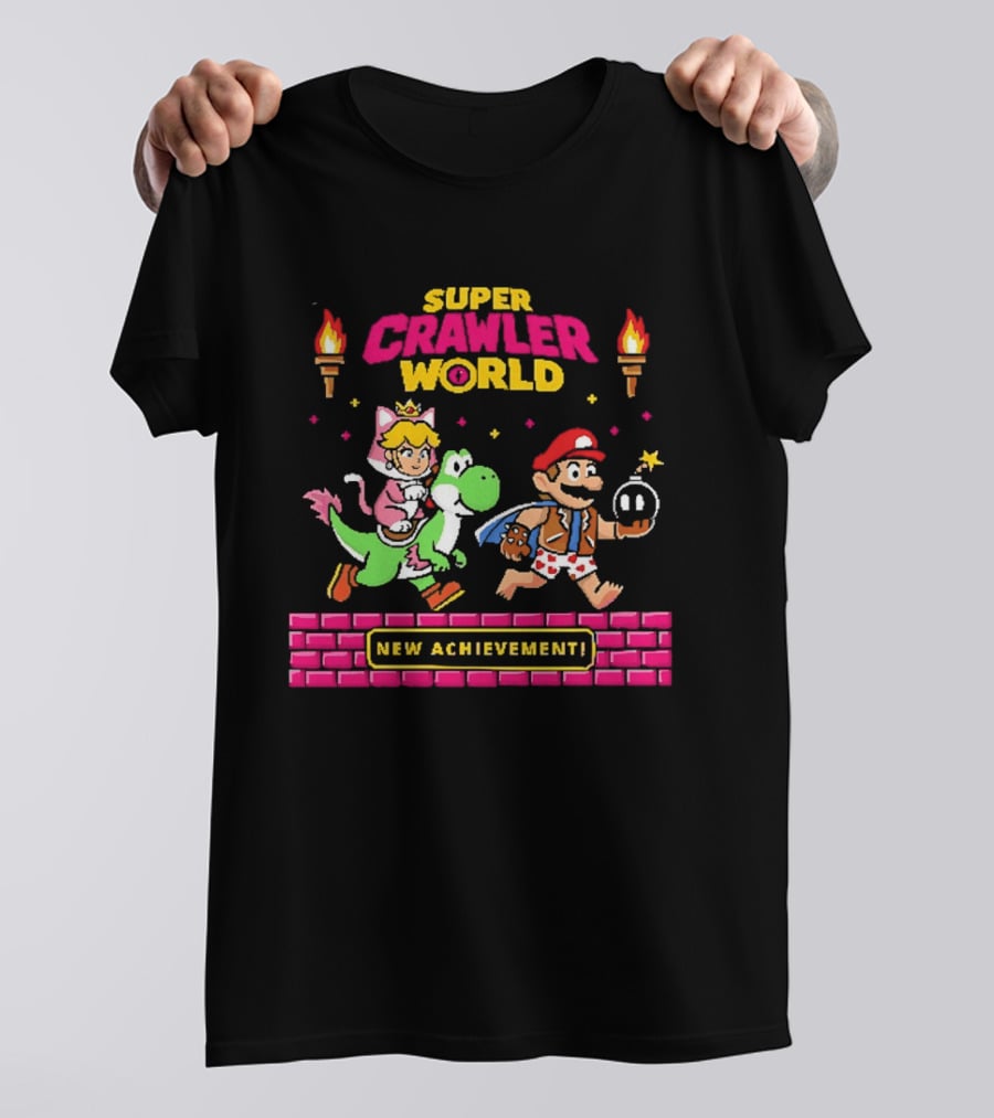 Super Crawler World Mario Peach Yoshi New T-Shirt