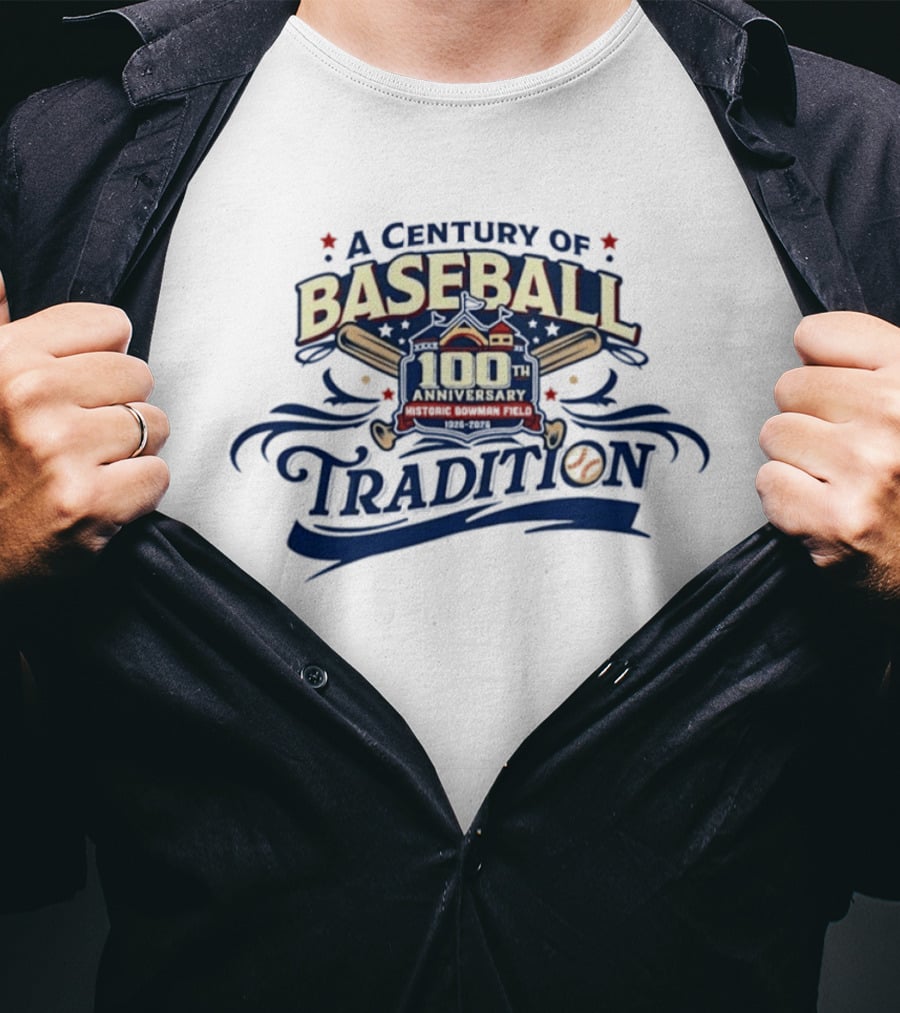 A Century Of Baseball Tradition 100th Anniversary Bowman Field 1926 2026 T-Shirt