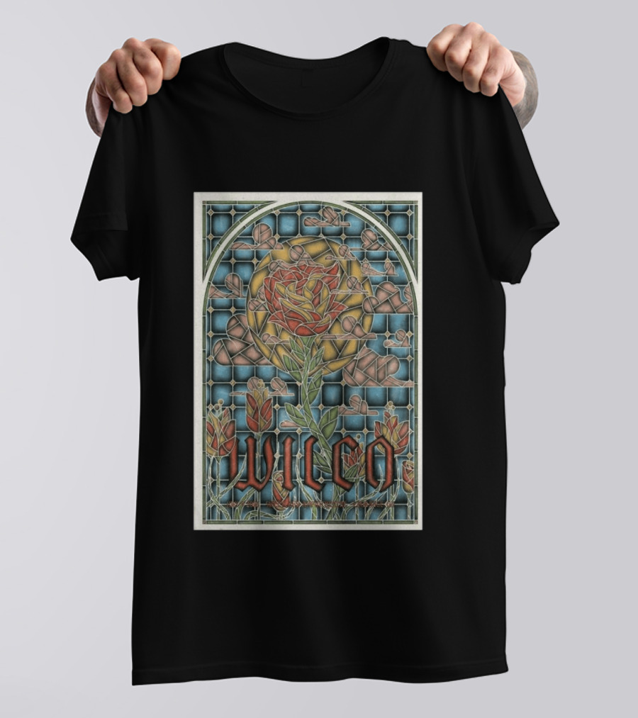 Wilco Sweetland Amphitheatre LaGrange GA Jul 9 2026 Stained Glass Rose T-Shirt