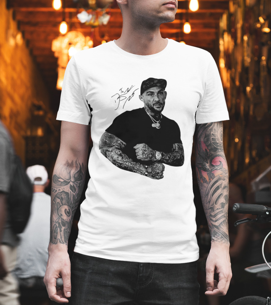 Dustin Poirier The Diamond UFC Tattooed Fighter Black Cap T-Shirt