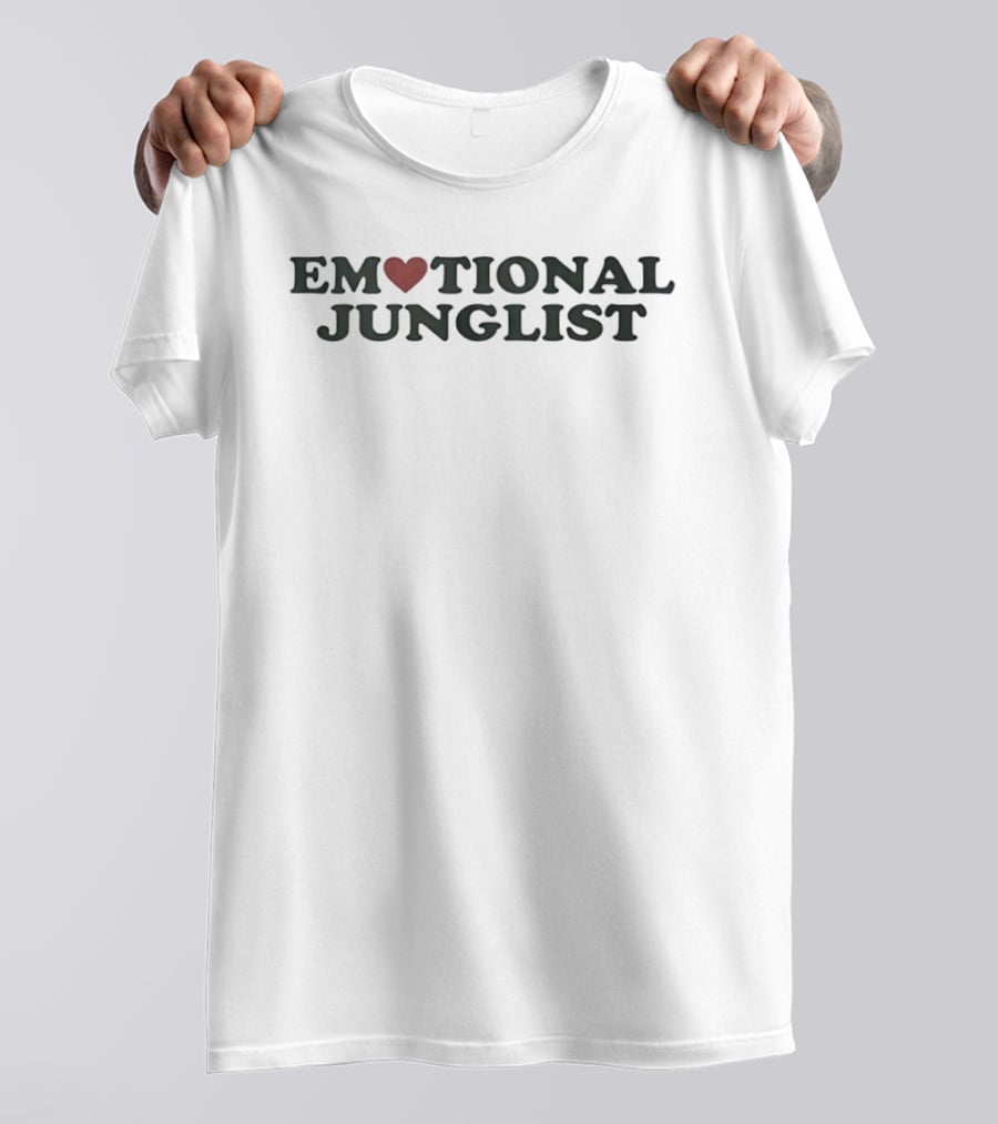 Emotional Junglist Heart Jungle Music Drum And Bass T-Shirt