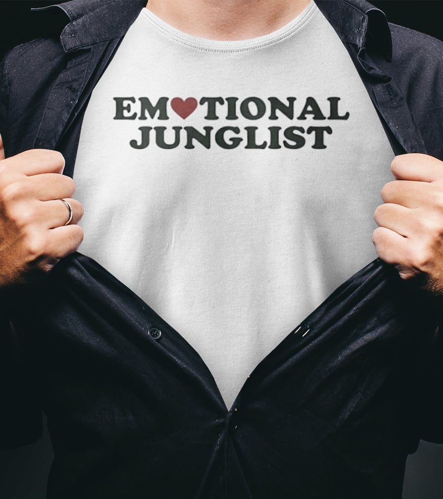 Emotional Junglist Heart Jungle Music Drum And Bass T-Shirt