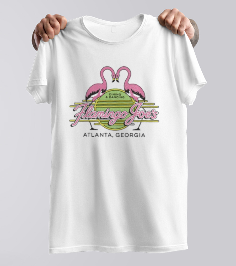 Flamingo Joe's Dining And Dancing Flamingo Pair Atlanta Georgia T-Shirt