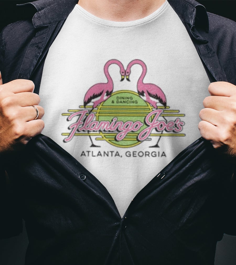 Flamingo Joe's Dining And Dancing Flamingo Pair Atlanta Georgia T-Shirt