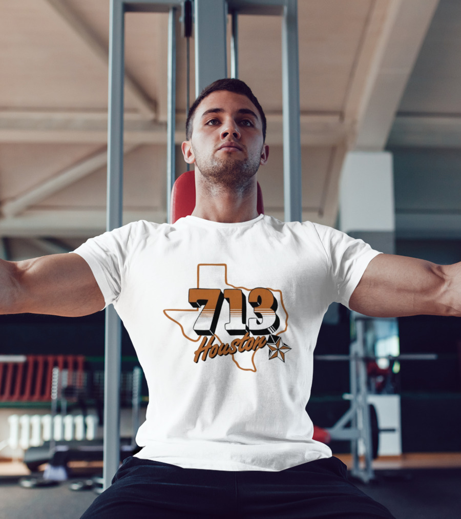 Houston 713 Texas Map Lone Star T-Shirt