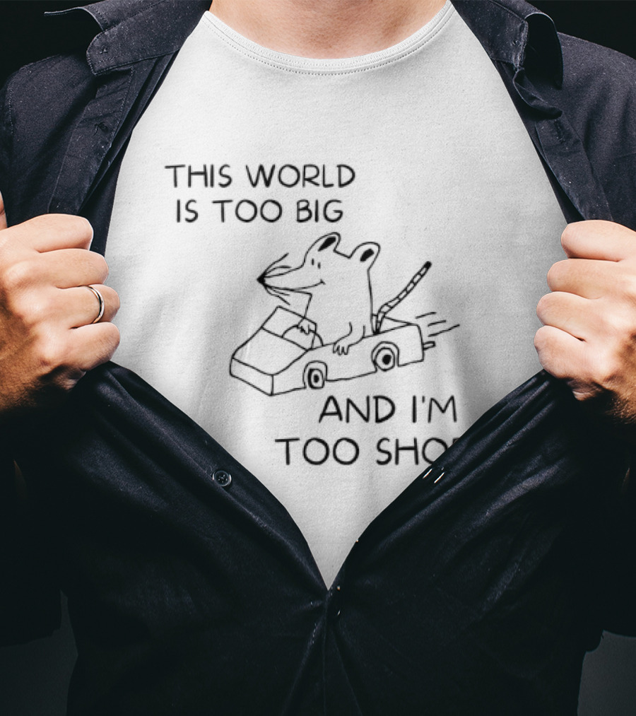 This World Is Too Big And I'm Too Short Dog In Car T-Shirt