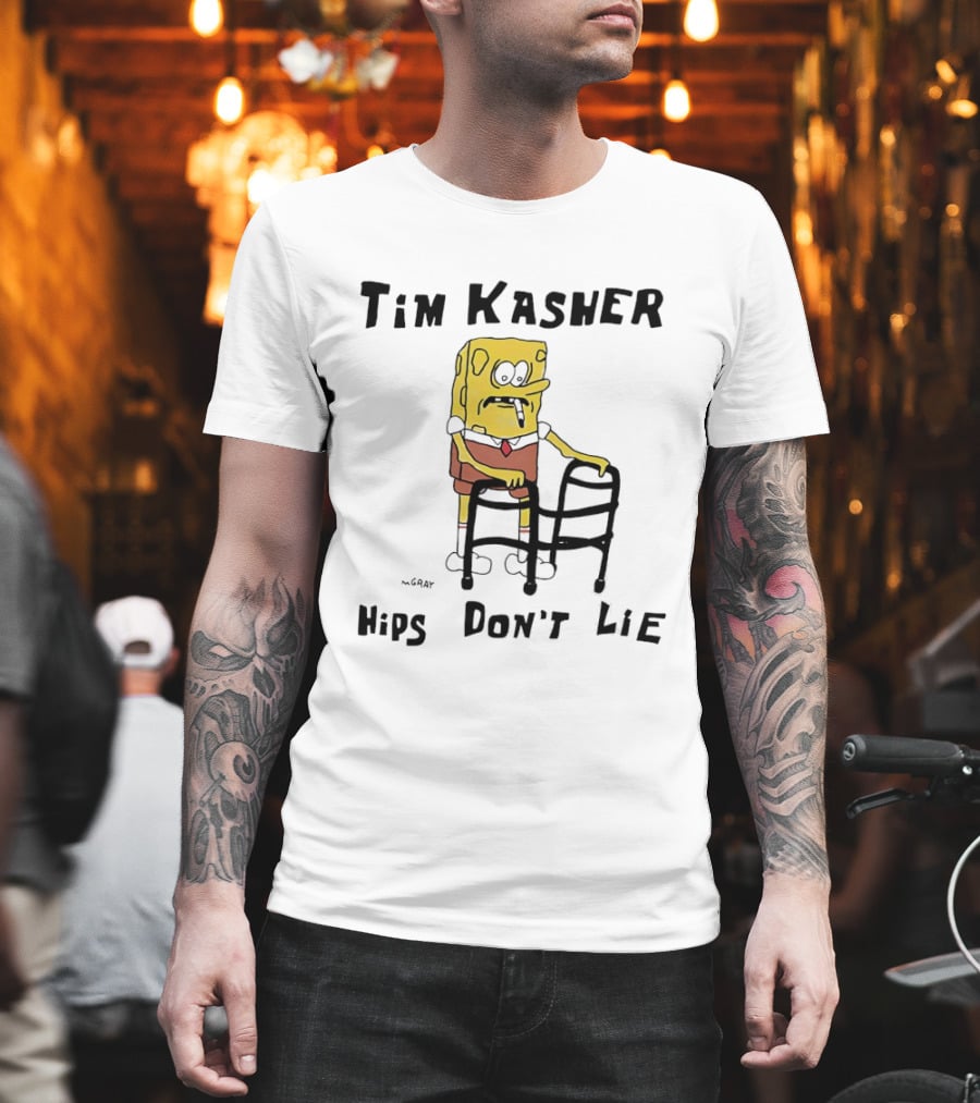 Tim Kasher Sponge SquarePants Cigarette Walker Hips Don't Lie T-Shirt