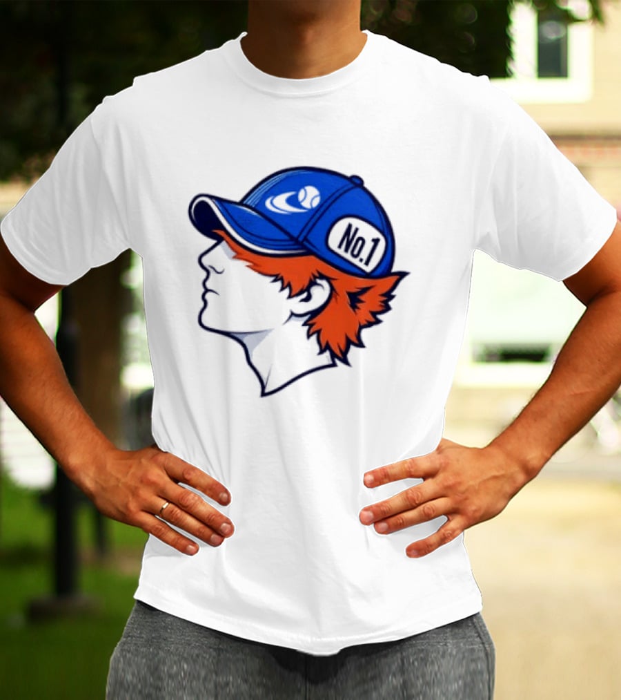 Jannik Sinner No 1 Fox Tennis ATP Player Iconic Cap T-Shirt