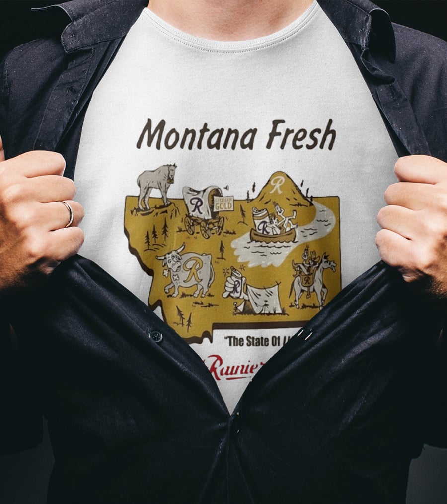 Rainier Montana Fresh The State Of Liquid Gold Liquid Gold T-Shirt