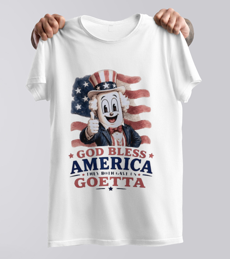 Uncle Sam Thumbs Up God Bless America Goetta Patriotic T-Shirt