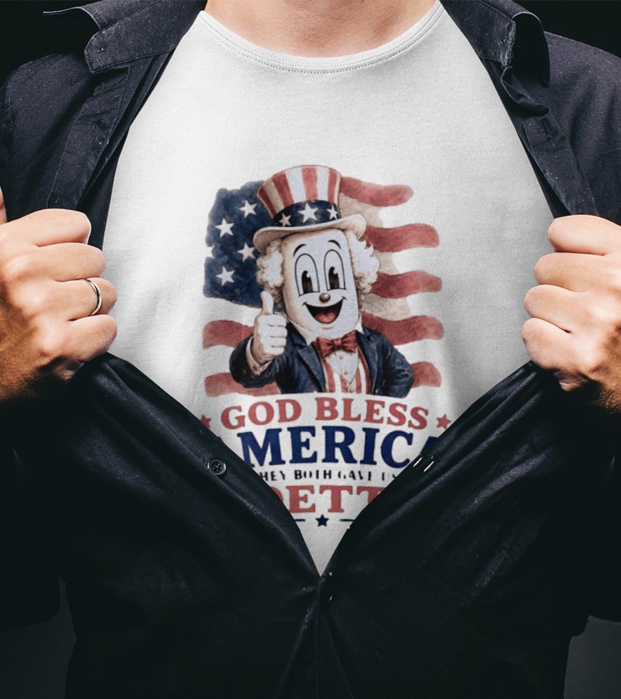 Uncle Sam Thumbs Up God Bless America Goetta Patriotic T-Shirt