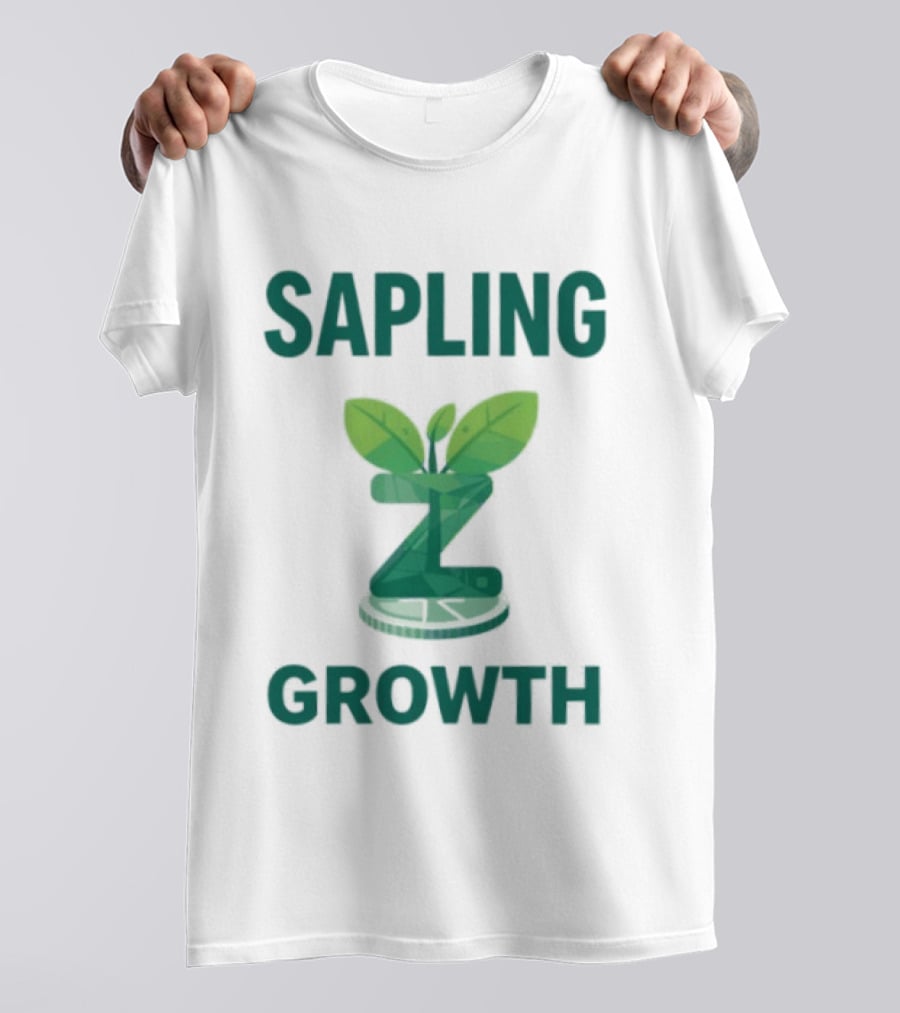 Sapling Growth Z Coin Zcash Crypto Leaf T-Shirt