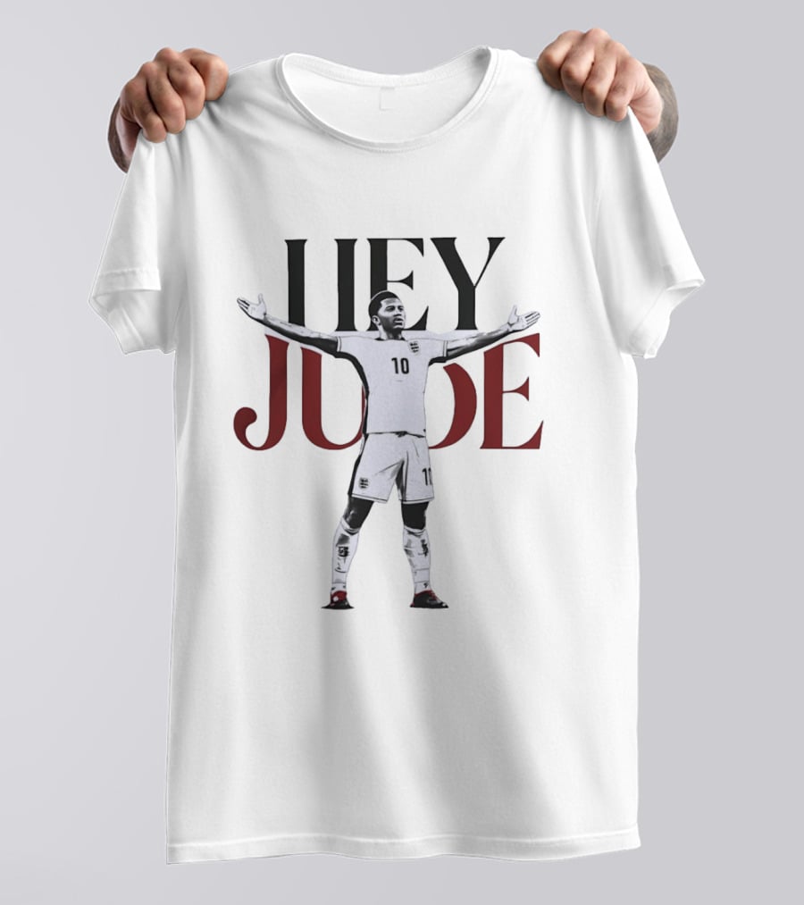 Hey Jude 10 England Three Lions Football Player Celebration T-Shirt