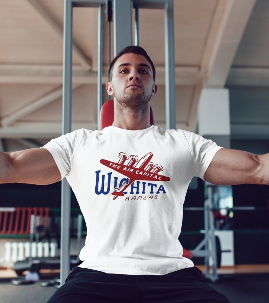 Wichita Kansas The Air Capital Airplane Retro Aviation T-Shirt
