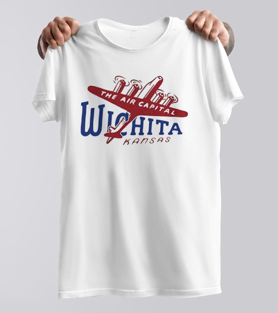 Wichita Kansas The Air Capital Airplane Retro Aviation T-Shirt