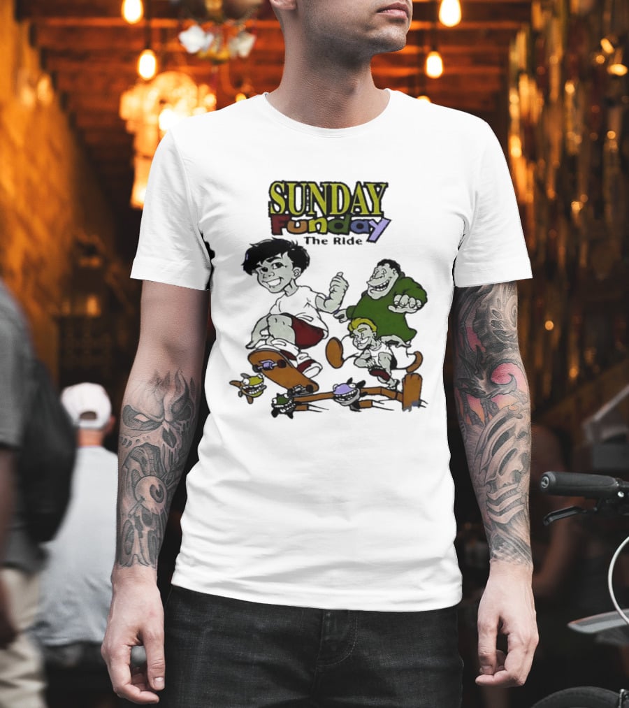 SUNDAY Funday The Ride Skateboarding Adventure Kids T-Shirt