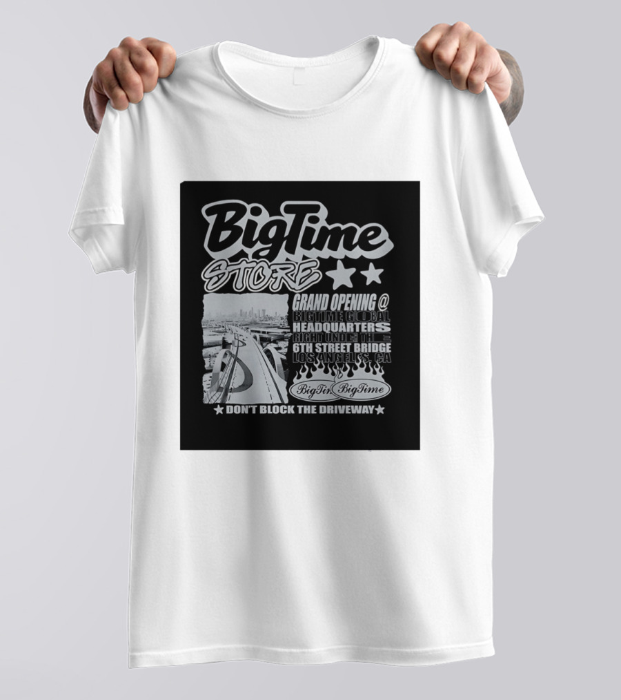 BigTime Store Grand Opening 6th Street Bridge Los Angeles Global Headquarters T-Shirt