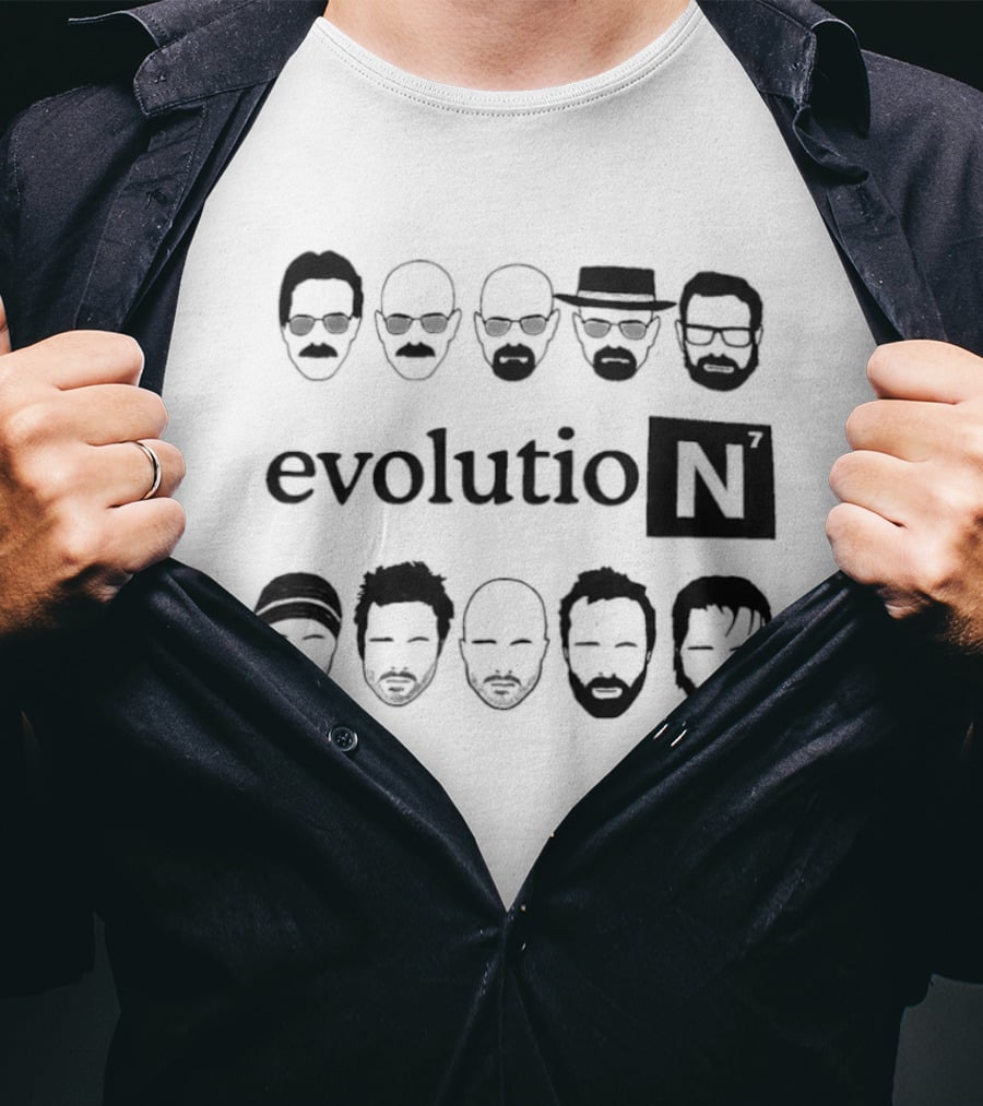 Breaking Bad Evolution Character Silhouettes Walter White Jesse Pinkman T-Shirt