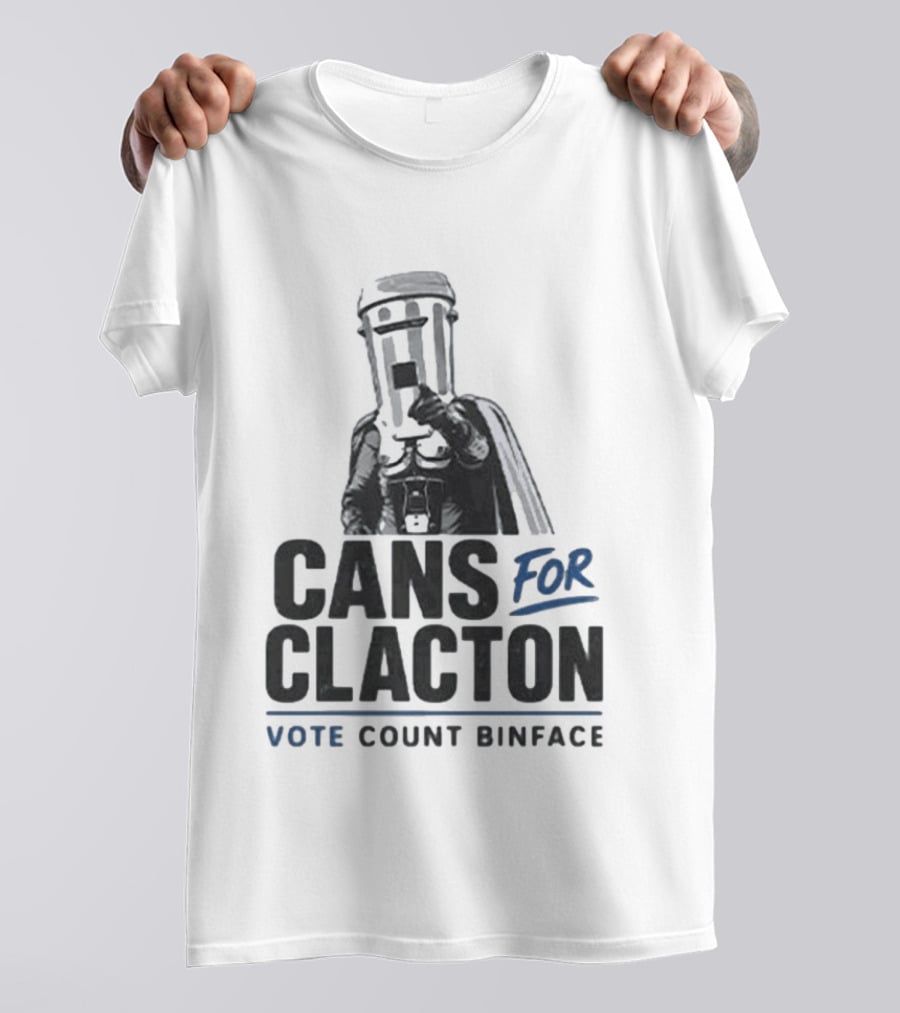 Cans For Clacton Vote Count Binface Political Campaign UK Election T-Shirt