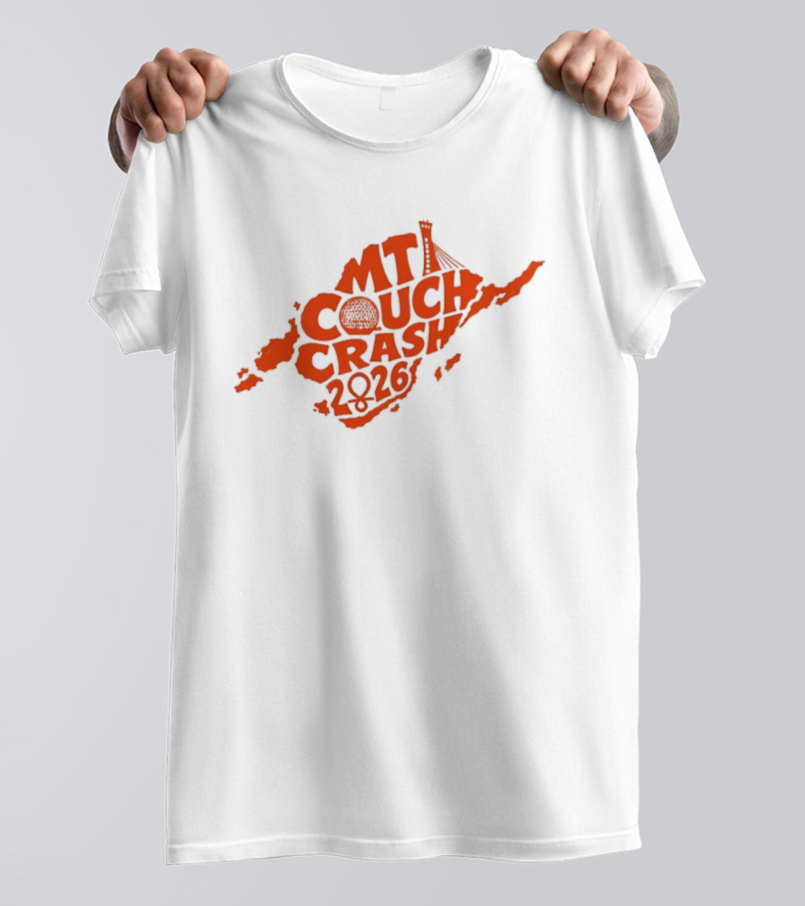 CMT Couch Crash 2026 Orange Island Map Radio Tower T-Shirt