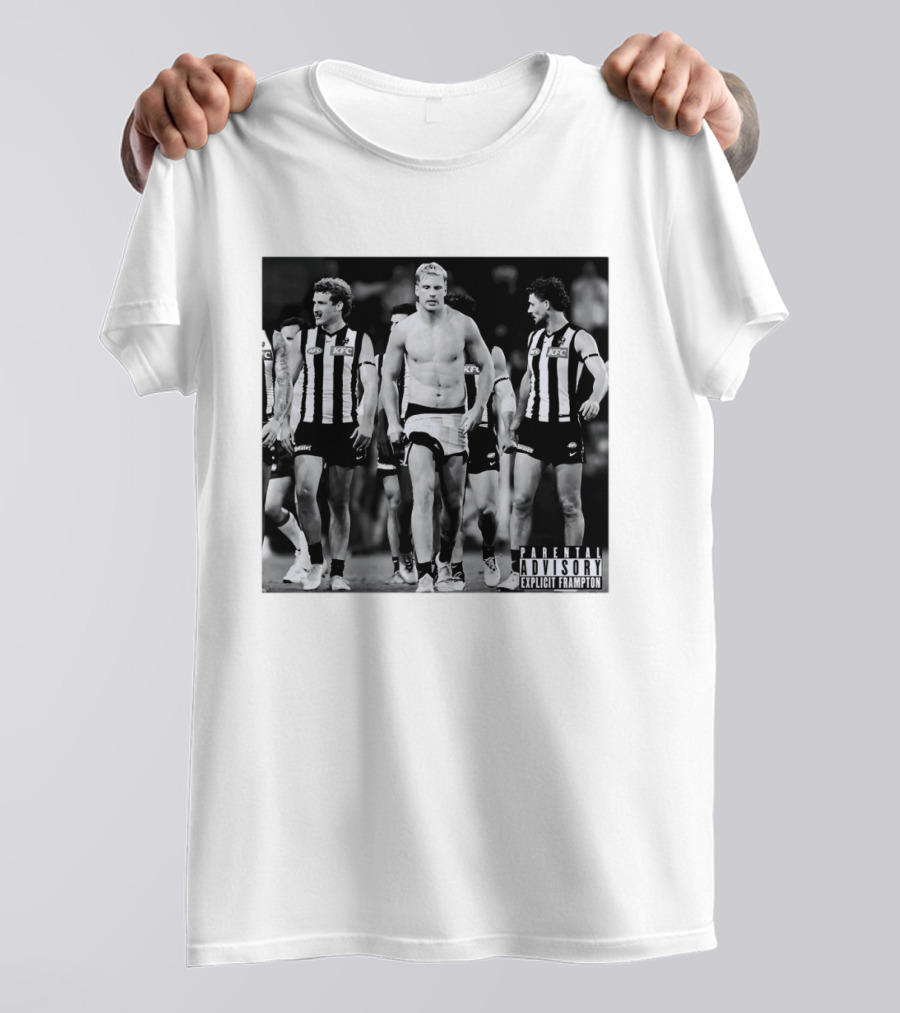 Collingwood Magpies Players Parental Advisory Explicit Frampton AFL Football Team Australia T-Shirt