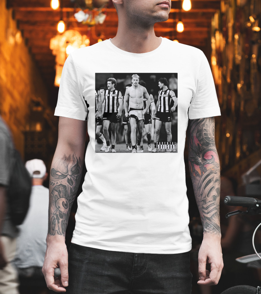 Collingwood Magpies Players Parental Advisory Explicit Frampton AFL Football Team Australia T-Shirt