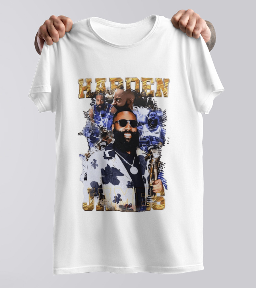 James Harden Houston Rockets NBA Legend Collage T-Shirt