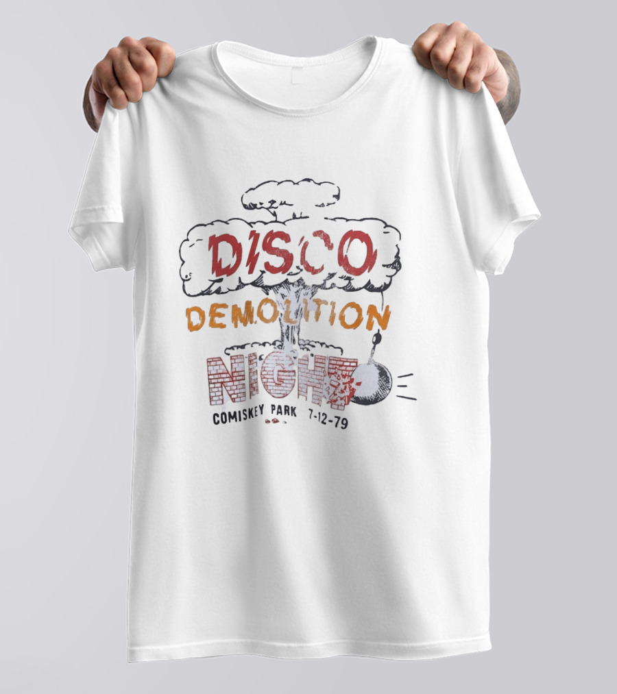 Comiskey Park Disco Demolition 1979 Baseball Stadium Event 7 12 79 T-Shirt