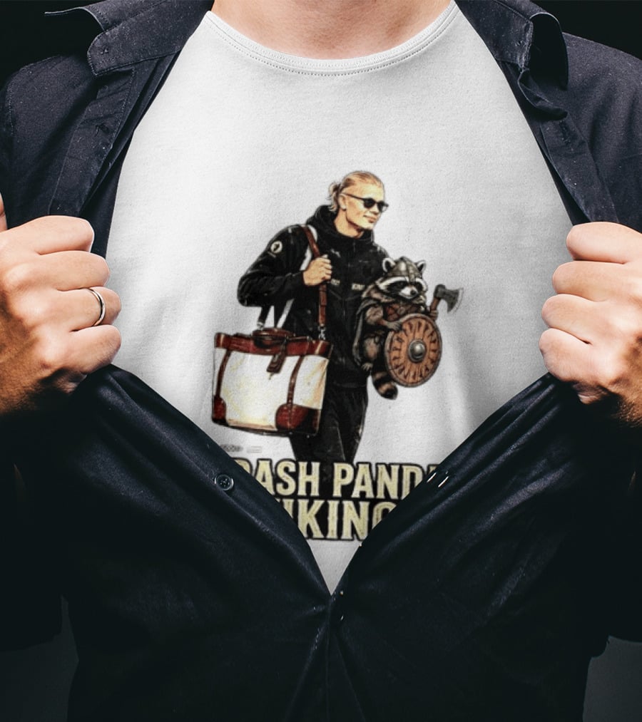 Trash Panda Viking Erling Haaland Football Norway Fans T-Shirt