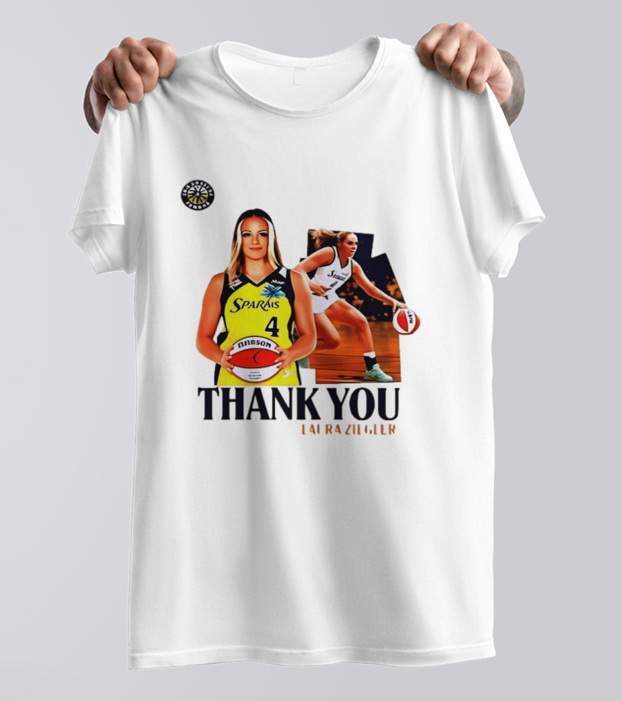 Sparais Laura Ziegler Thank You Basketball #4 Sports T-Shirt