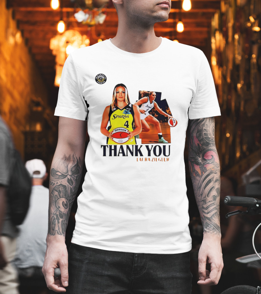 Sparais Laura Ziegler Thank You Basketball #4 Sports T-Shirt