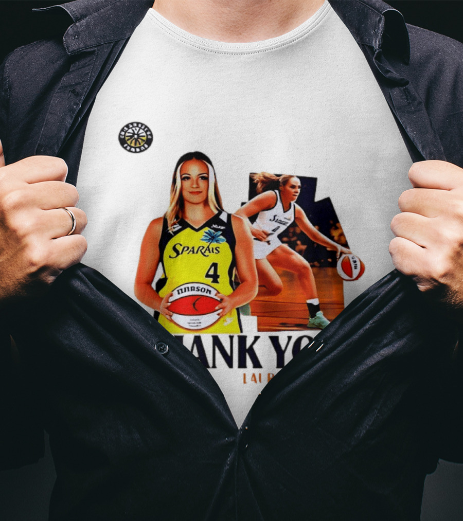 Sparais Laura Ziegler Thank You Basketball #4 Sports T-Shirt