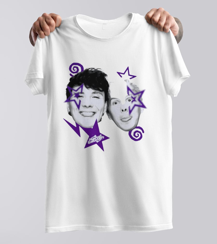 Hard Launch Firstpinof Iconic Faces With Purple Aesthetic Swirls And Stars T-Shirt