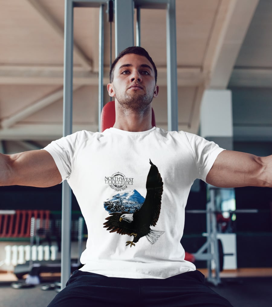 Northwest Territory Adventure Eagle Majestic Mountain Scene T-Shirt