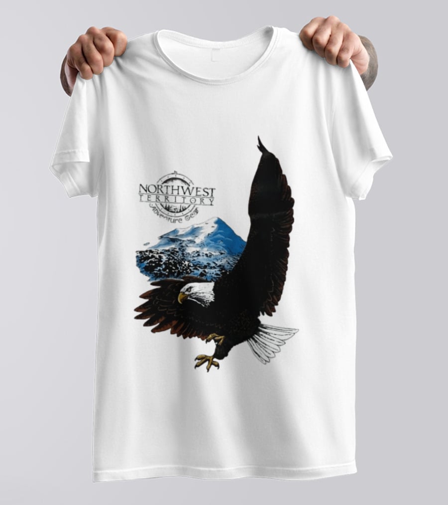 Northwest Territory Adventure Eagle Majestic Mountain Scene T-Shirt