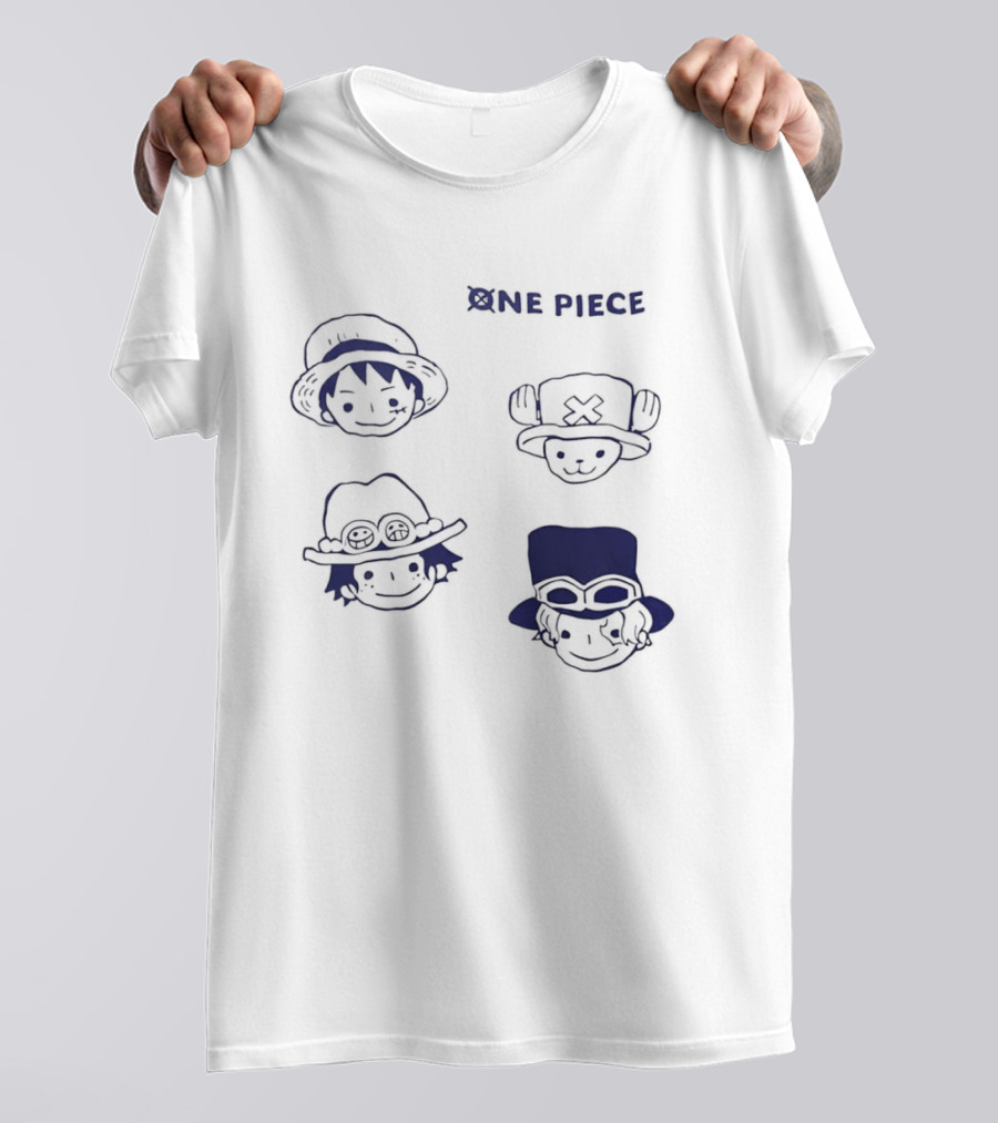 One Piece Luffy Ace Sabo Chopper Characters Manga Anime T-Shirt