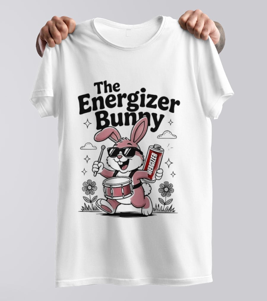 The Energizer Bunny Drumming With Battery T-Shirt