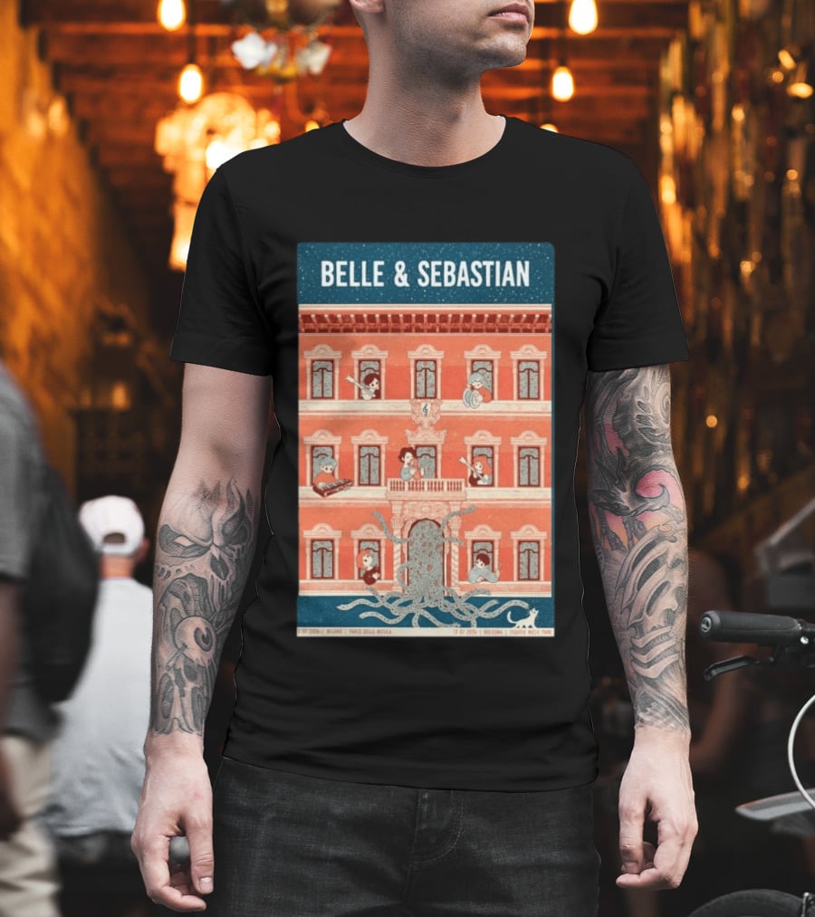 Belle And Sebastian July 12 13 2026 Italy Milan Bologna Tour Parco Della Musica Sonic Music Park T-Shirt