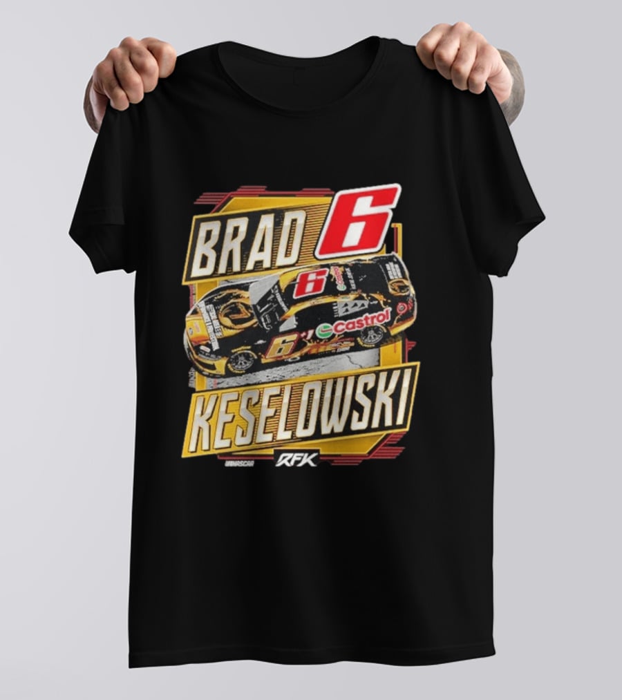 Brad Keselowski RFK Racing NASCAR Castrol Number 6 T-Shirt