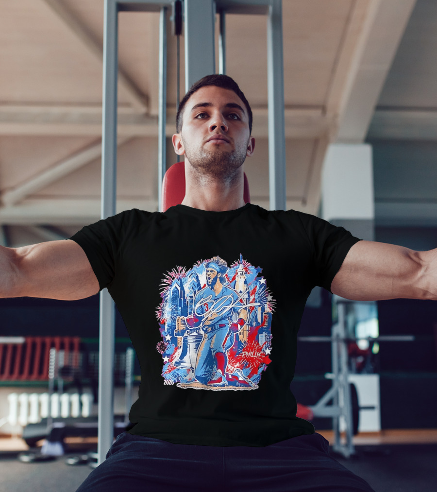 Bryce Harper Philly 2026 Liberty Bell Fireworks Celebration T-Shirt