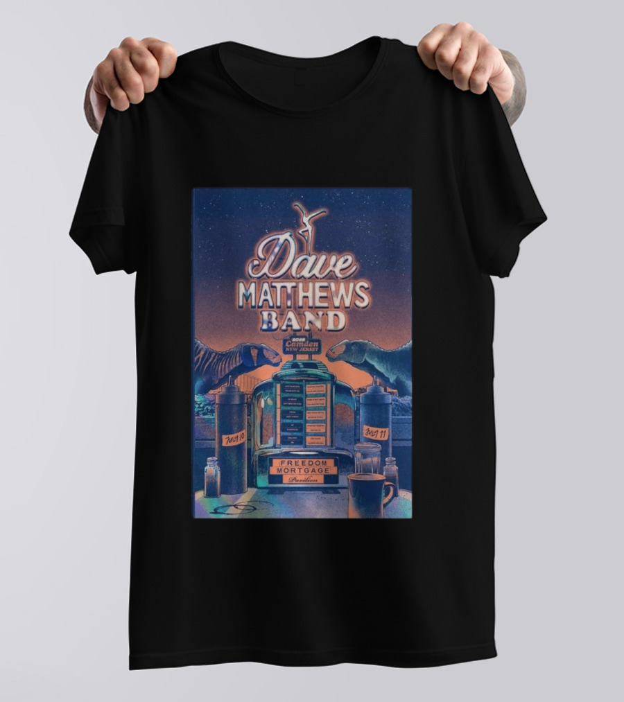 Dave Matthews Band Camden New Jersey July 10 And 11 2026 Freedom Mortgage Pavilion T-Shirt