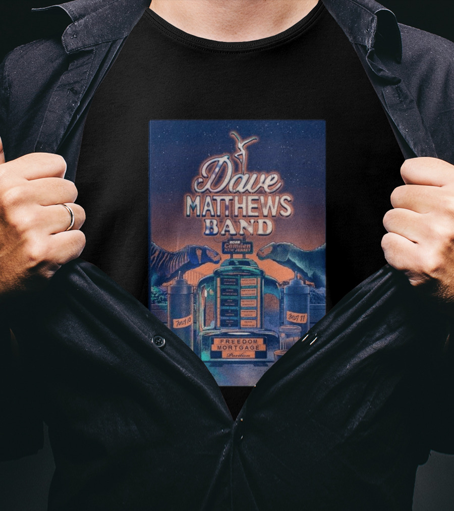 Dave Matthews Band Camden New Jersey July 10 And 11 2026 Freedom Mortgage Pavilion T-Shirt