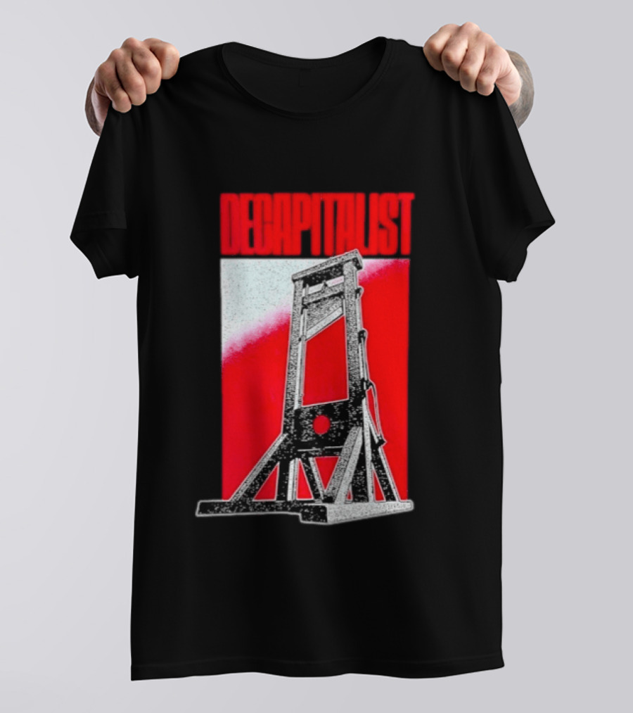 Decapitalist Guillotine Red Anti Capitalism T-Shirt