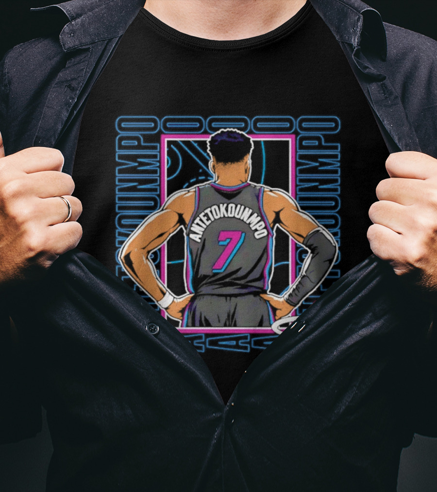 Antetokounmpo Miami Heat Vice Heat 7 Basketball T-Shirt