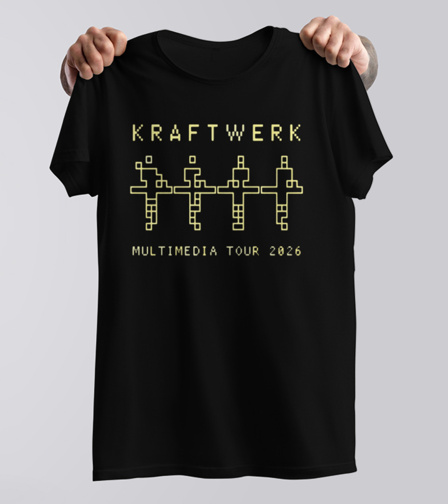 Kraftwerk Multimedia Tour 2026 Pixel Art Robot T-Shirt